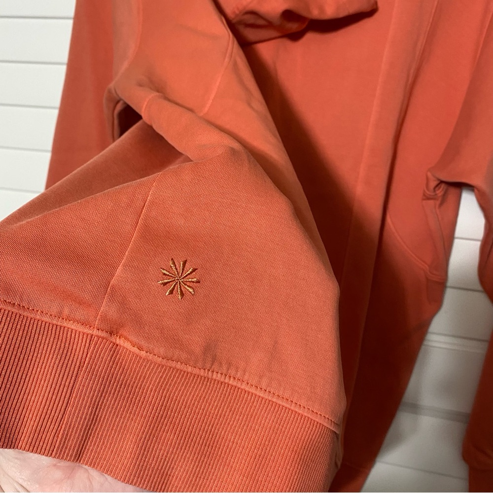 Athleta Sundown Alliance Hoodie Orange Size Small Lightweight Oversized - Picture 7 of 10